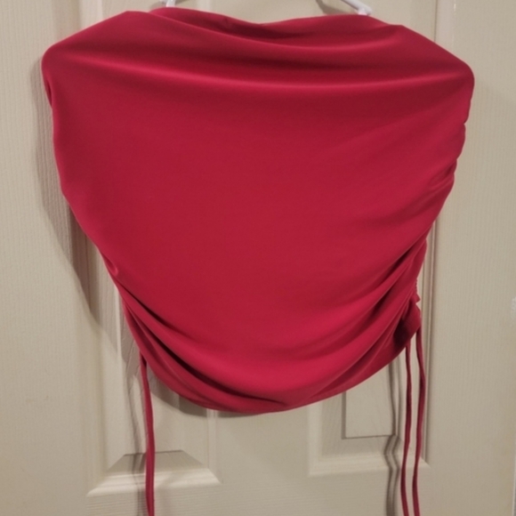 Express Pink Ruched Top Blouse - Picture 2 of 4